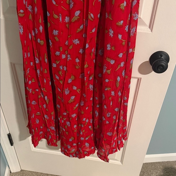 J. Crew Red Floral Midi Dress - Picture 5 of 9